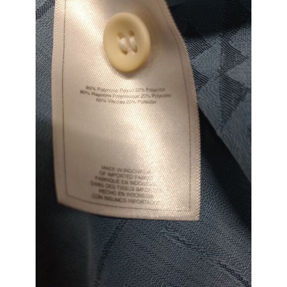 Quicksilver Waterman Shirt Medium Blue Fish Print Button Up Short Sleeve Mens - Picture 10 of 11